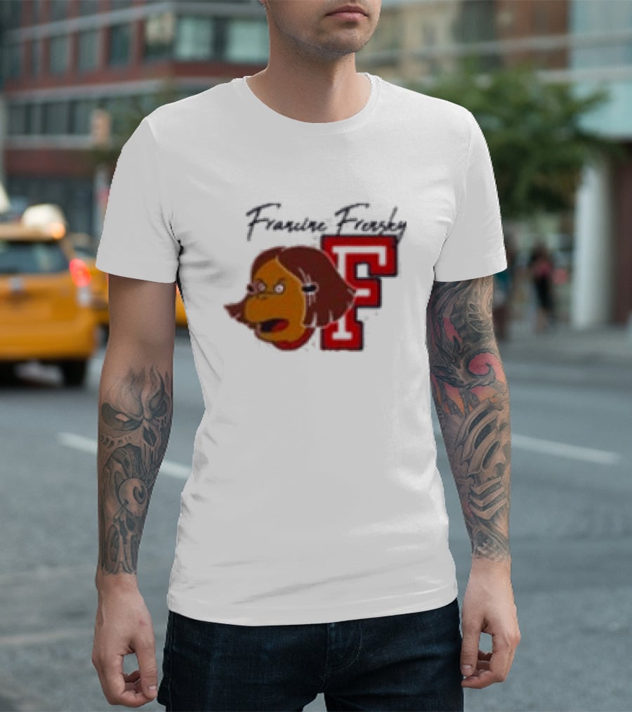 Francine Frensky F Arthur Cartoon Character Face Animation T-Shirt