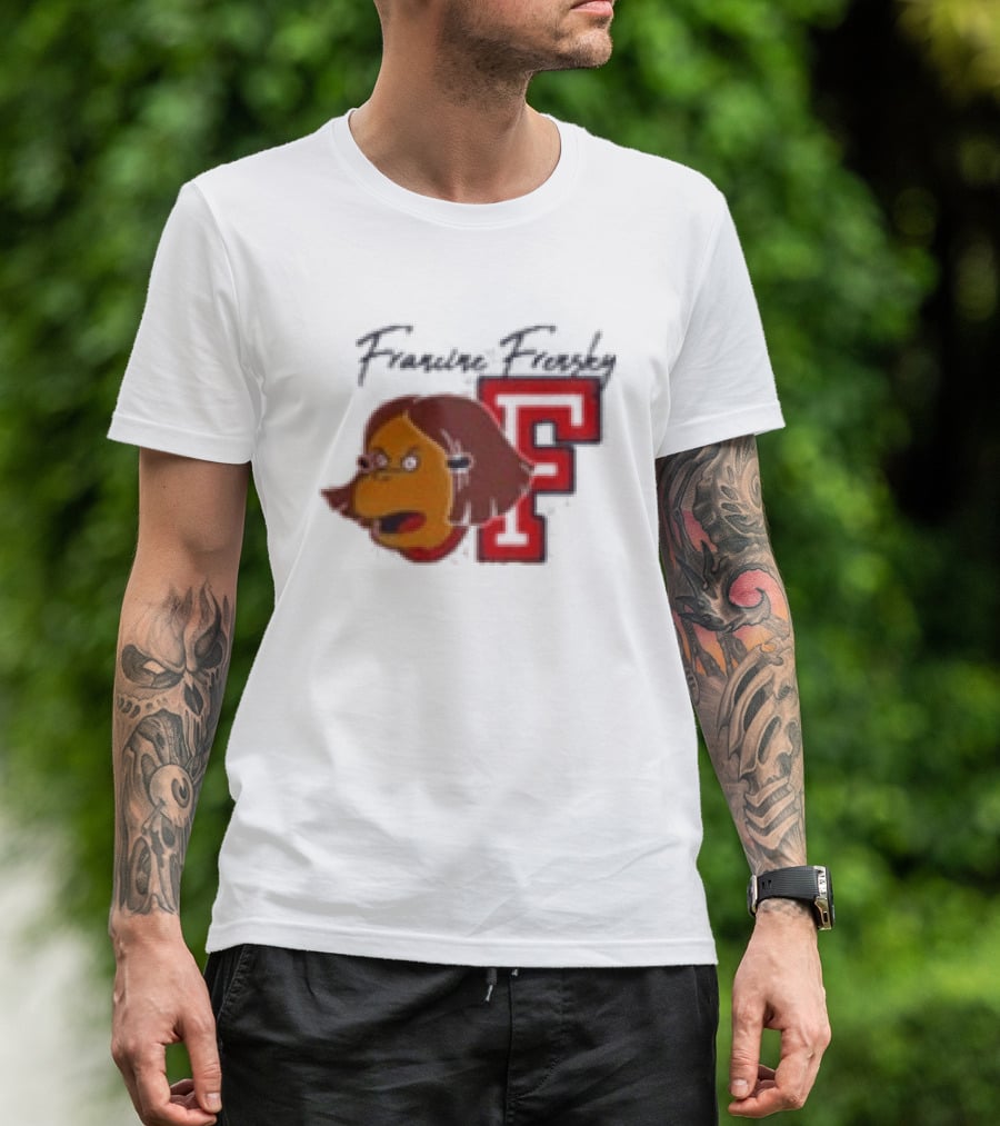 Francine Frensky F Arthur Cartoon Character Face Animation T-Shirt