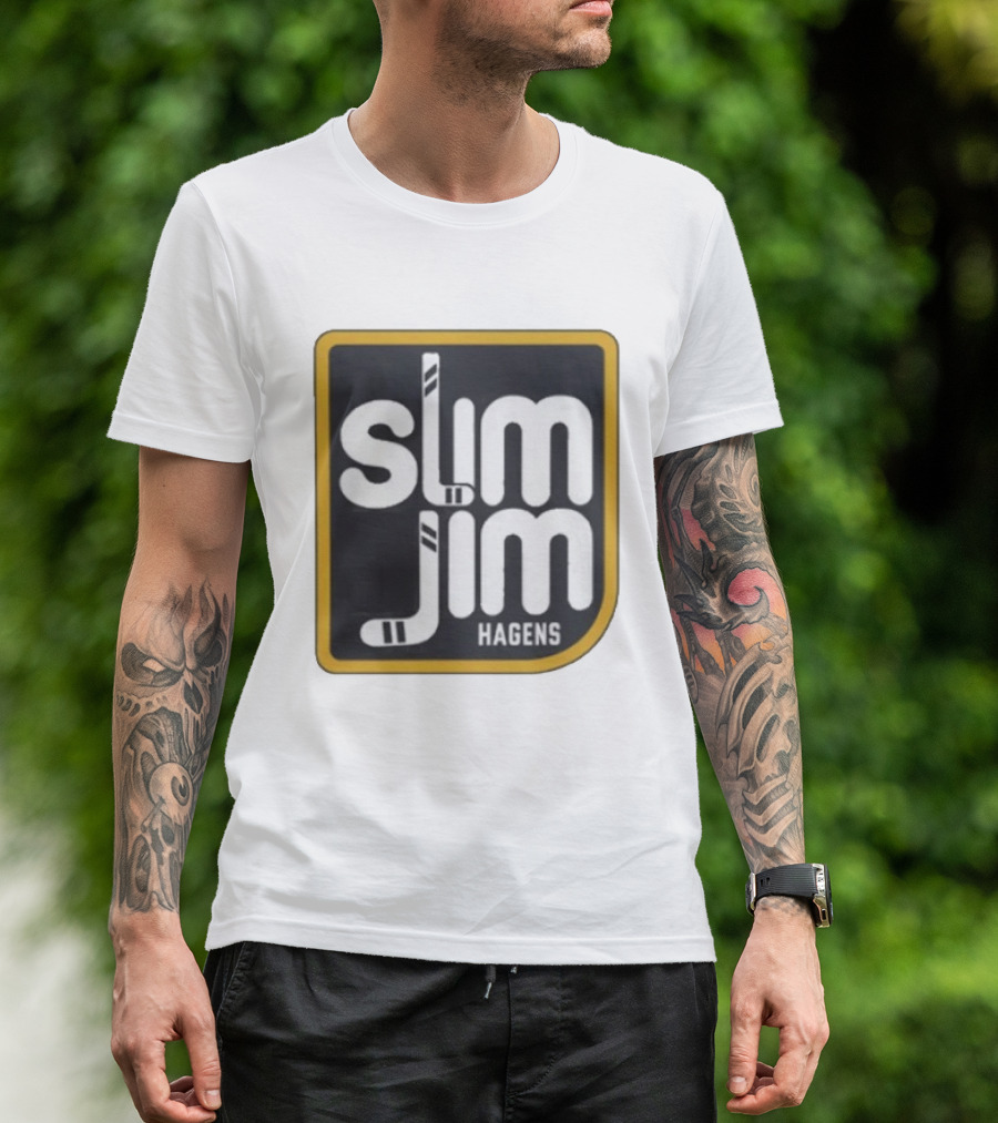 Hagens Slim Jim Hockey Stick Visual T-Shirt