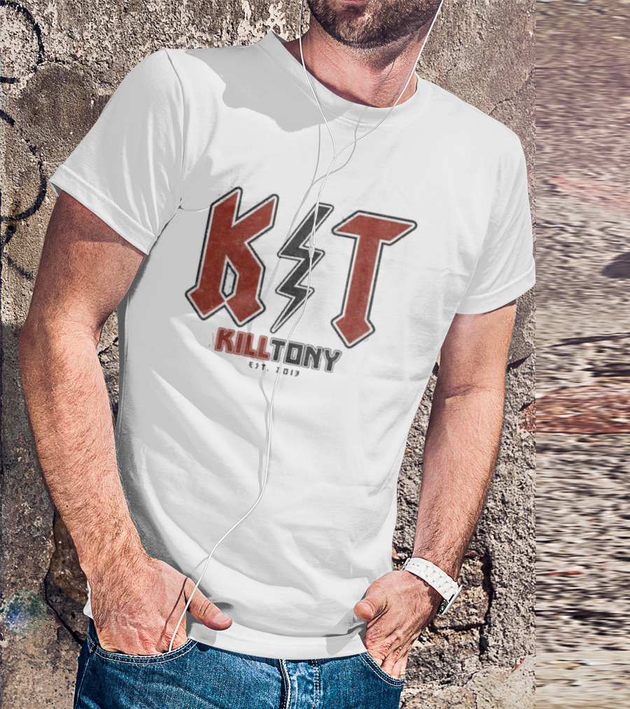 Kill Tony KT Est 2013 Lightning Bolt Logo Red Black T-Shirt