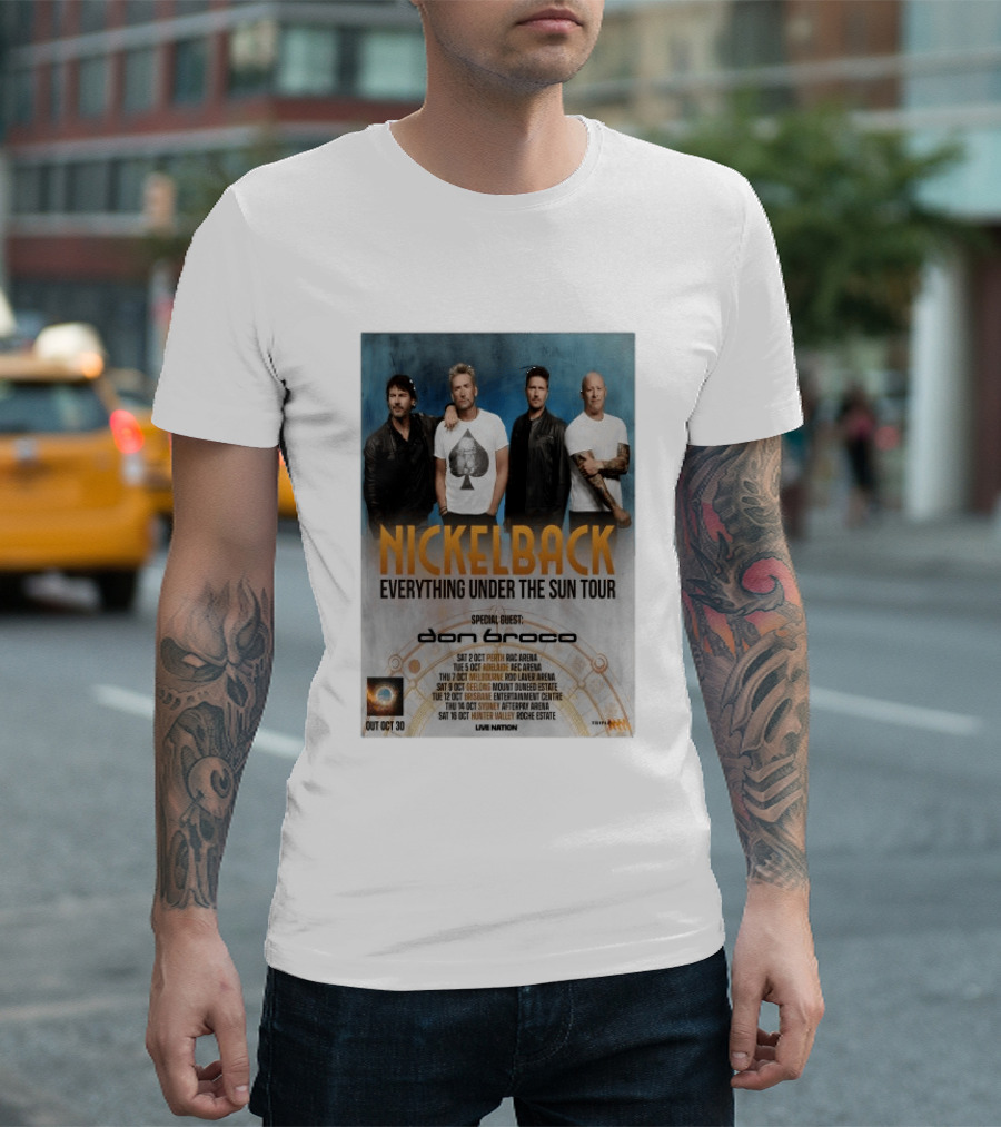 Nickelback October 2026 Everything Under The Sun Tour Dates Featuring Don Broco T-Shirt