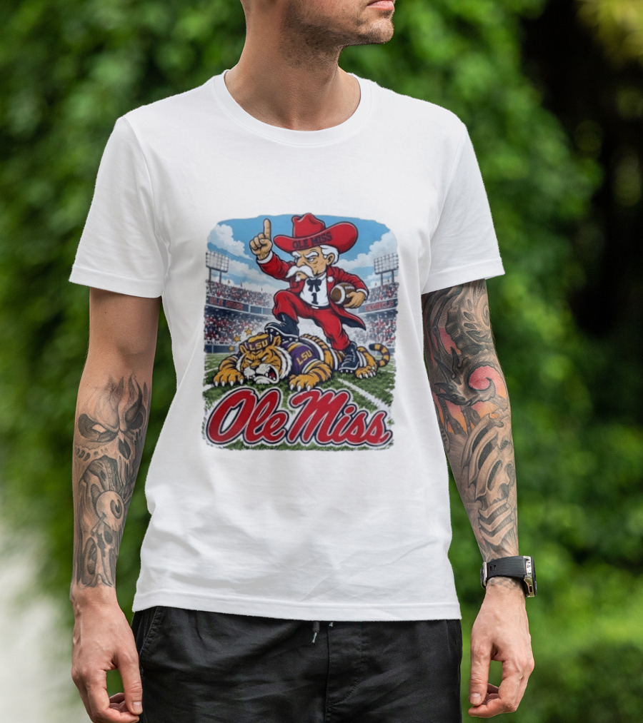 Ole Miss Rebels Triumph Over LSU Tigers Vintage Football Rivalry 2026 T-Shirt