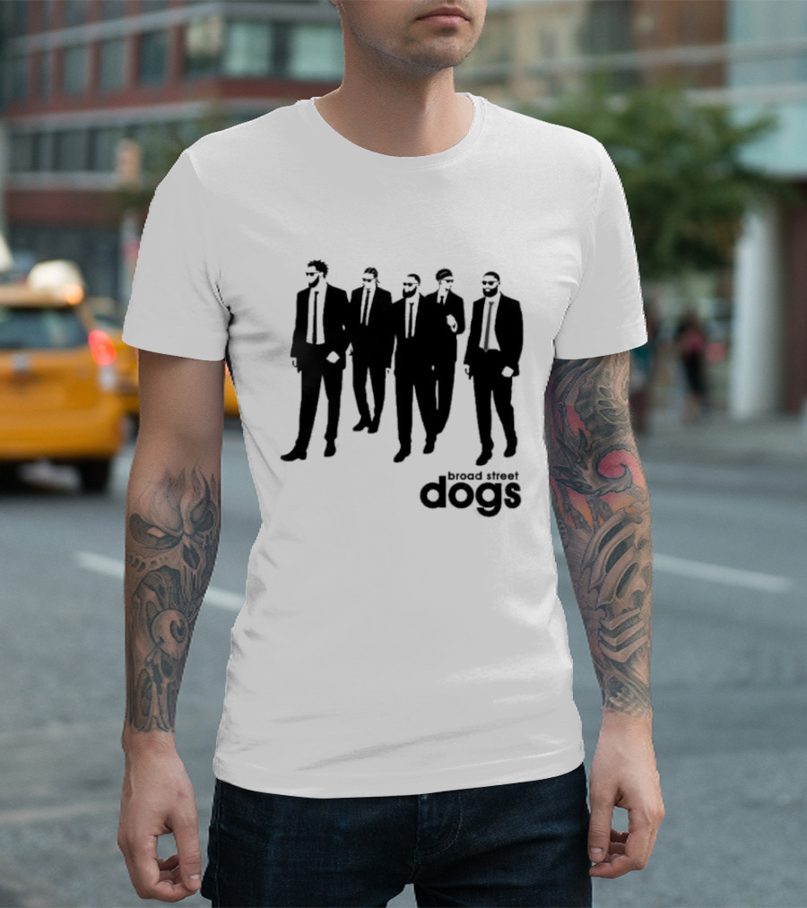 Philadelphia 76ers Broad Street Dogs Reservoir Dogs T-Shirt