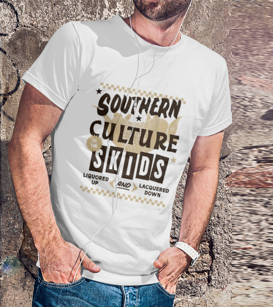 Southern Culture On The Skids Liquored Up And Lacquered Down Armadillo Skids T-Shirt