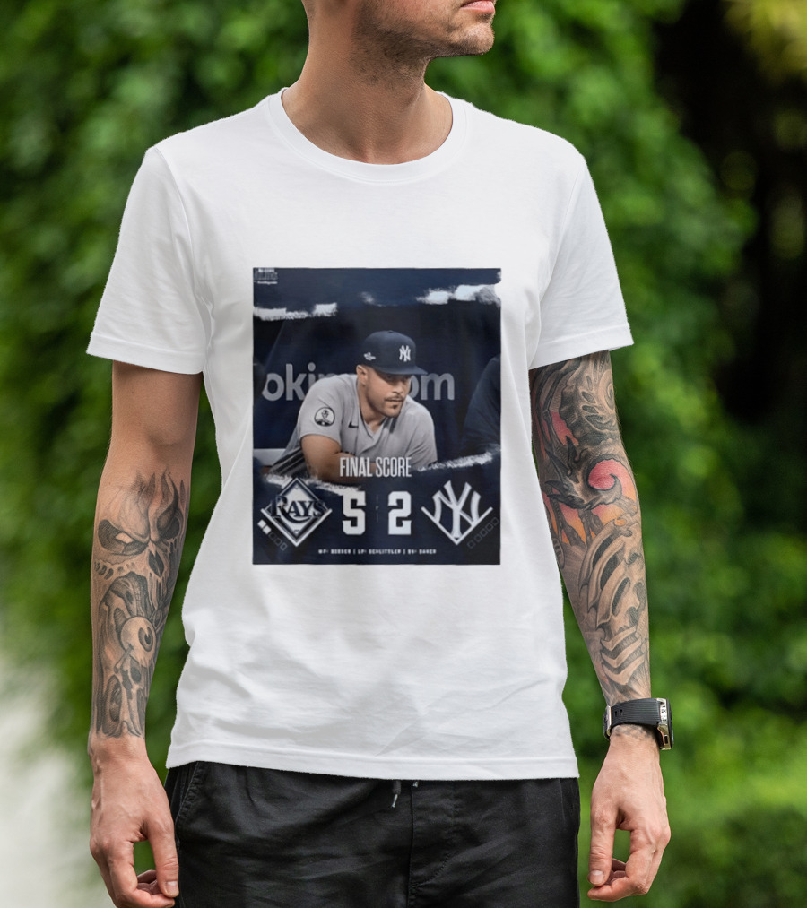 Final Score Tampa Bay Rays 5 New York Yankees 2 ALDS T-Shirt