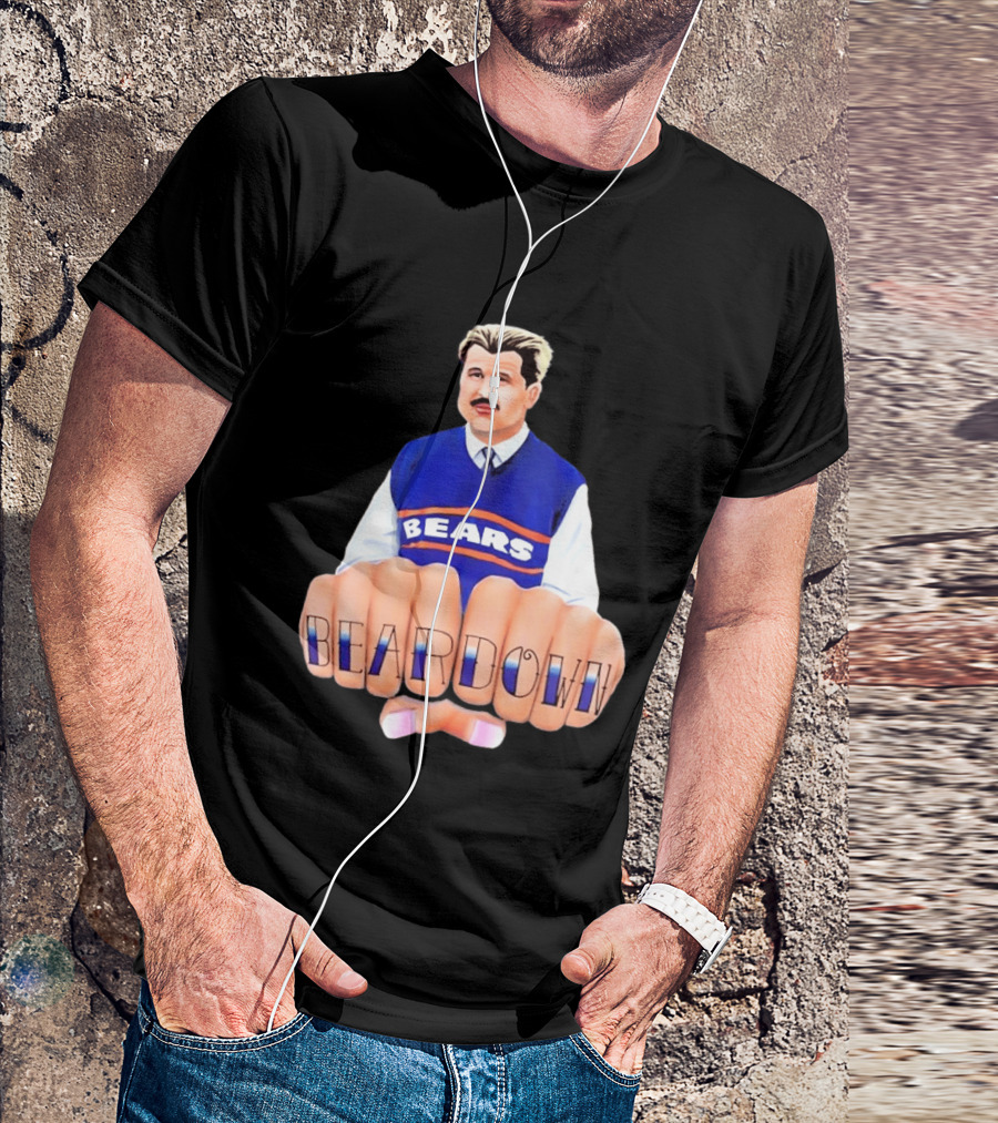 Chicago Bears Mike Ditka Bear Down Fists T-Shirt