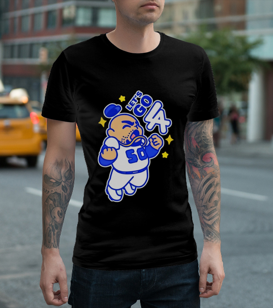 Let's Go LA No 50 Baseball Cartoon Player T-Shirt