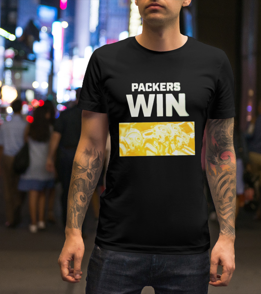 Packers Win Football Helmets Celebration T-Shirt