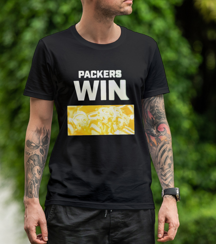Packers Win Football Helmets Celebration T-Shirt