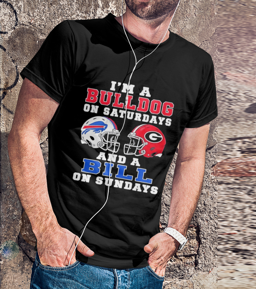 I'm A Bulldog On Saturdays And A Bill On Sundays Helmet T-Shirt