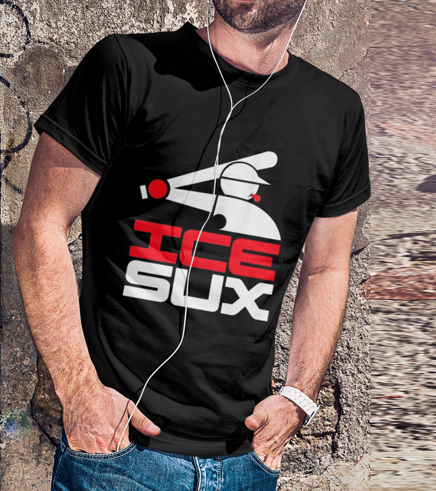 Ice Sux Baseball Player Sports Humor T-Shirt