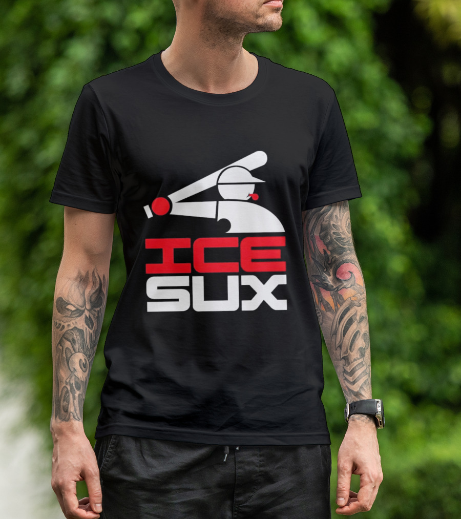 Ice Sux Baseball Player Sports Humor T-Shirt