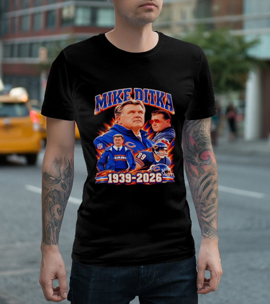 Mike Ditka Chicago Bears NFL Coach Legacy 1939 2026 T-Shirt
