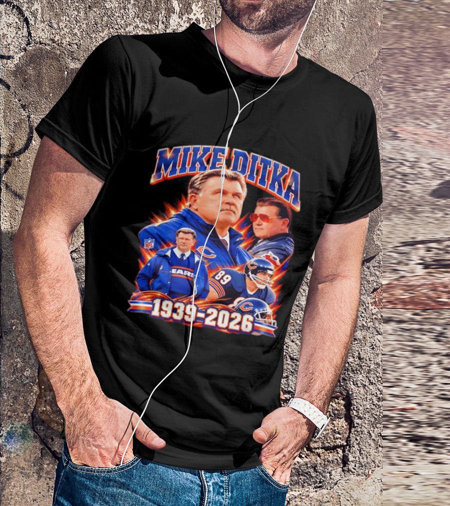 Mike Ditka Chicago Bears NFL Coach Legacy 1939 2026 T-Shirt