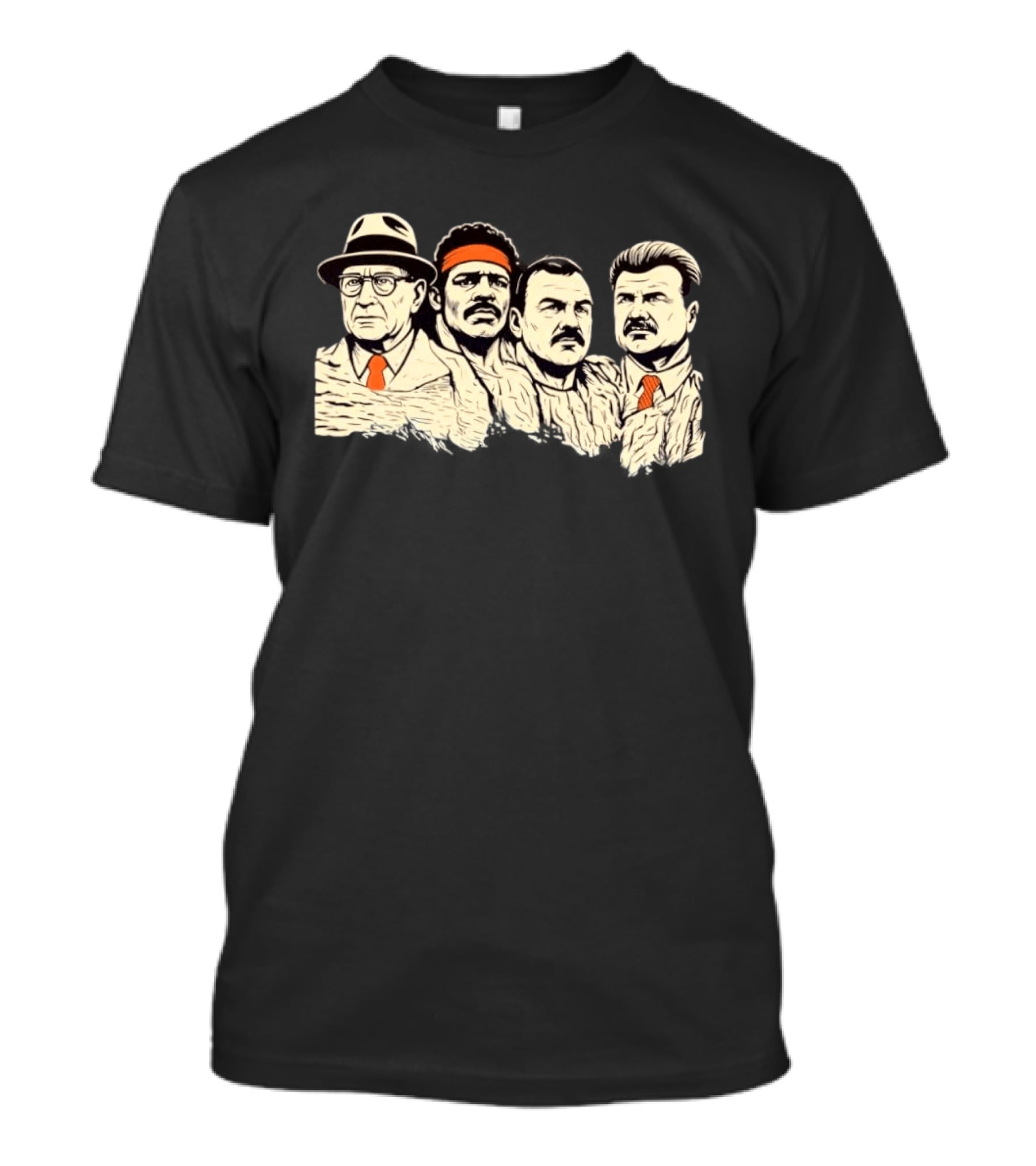 Mount Rushmore Red Auerbach Pat Riley Phil Jackson Gregg Popovich Basketball Coaches T-Shirt