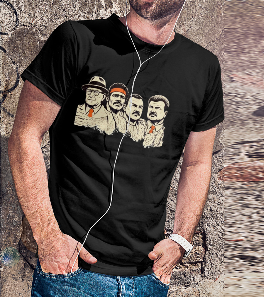 Mount Rushmore Red Auerbach Pat Riley Phil Jackson Gregg Popovich Basketball Coaches T-Shirt