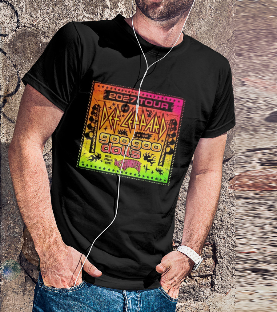 2027 Tour Def Leppard Goo Goo Dolls With Special Guest The Struts Live T-Shirt