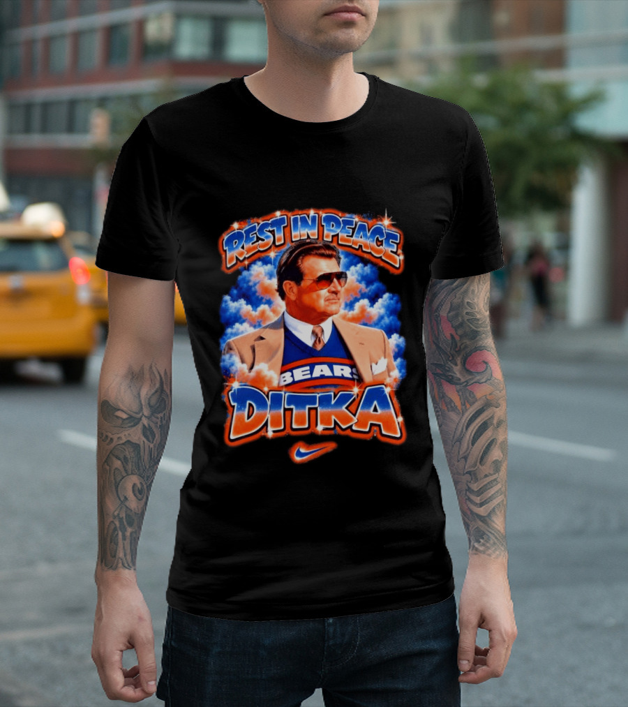 Rest In Peace Ditka Bears Legend With Nike T-Shirt