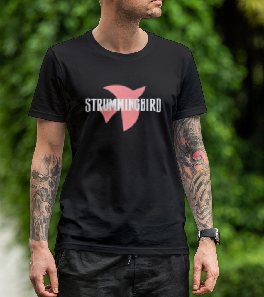 Strummingbird Store Disco Boots Black Pink Bird Wing T-Shirt