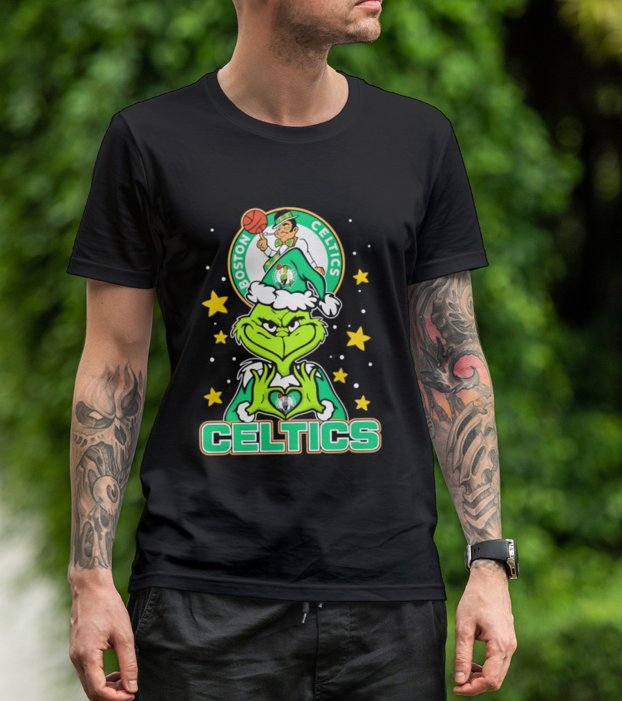 Boston Celtics Christmas The Grinch T-Shirt