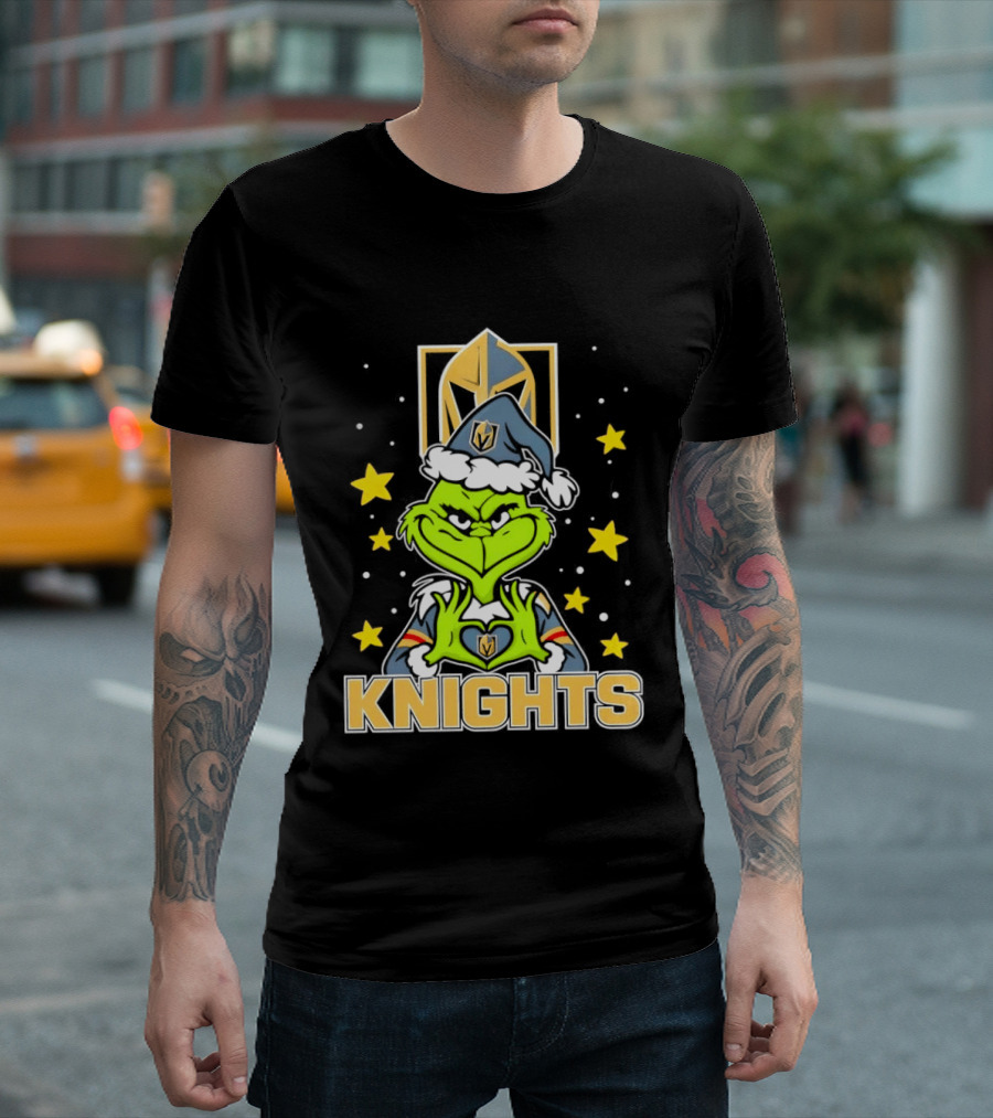 Vegas Golden Knights Grinch Christmas T-Shirt