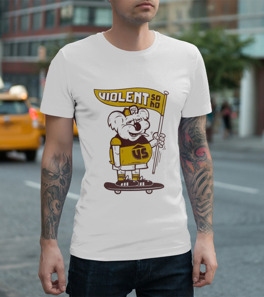 Violent Soho Brisbane Bears US Koala Skateboarding Fan T-Shirt