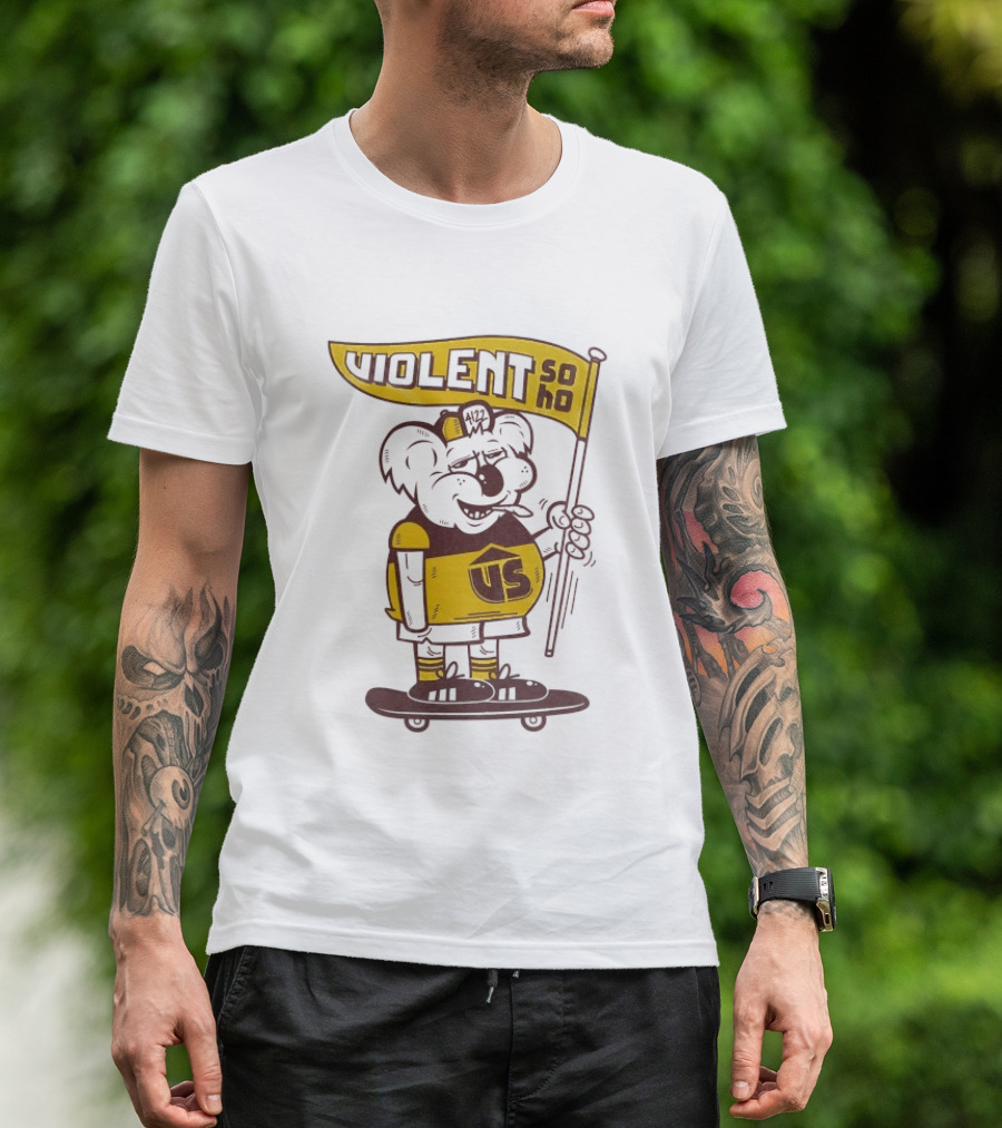 Violent Soho Brisbane Bears US Koala Skateboarding Fan T-Shirt