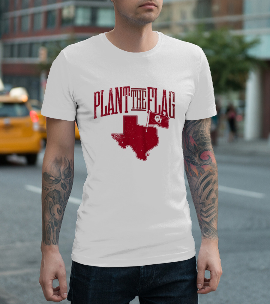 Oklahoma Sooners Football Plant The Flag OU Texas Rivalry T-Shirt