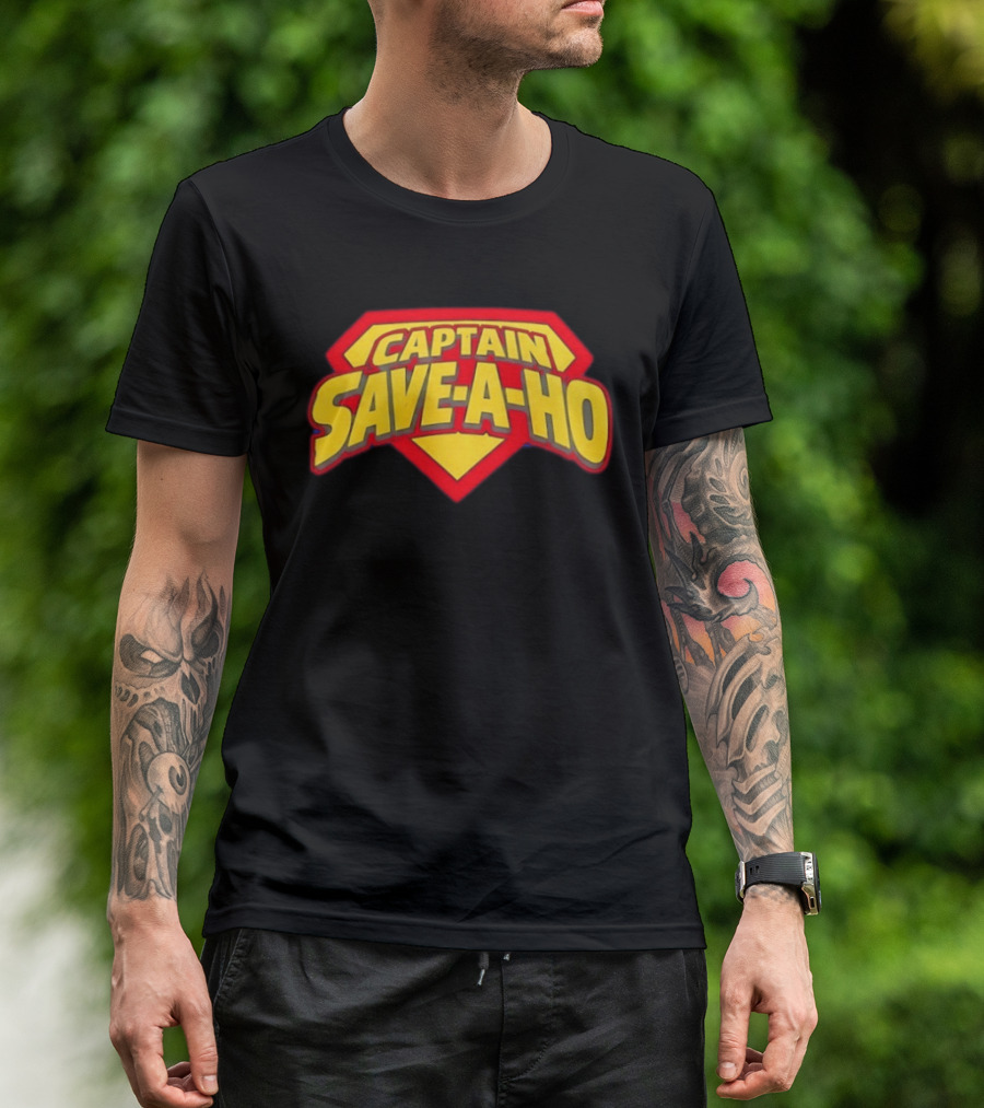 Captain Save A Ho Superman Shield T-Shirt