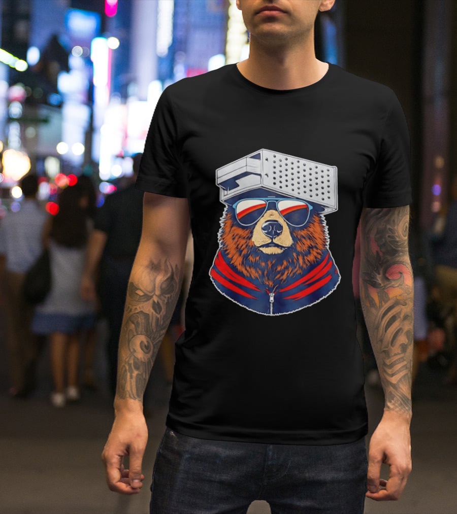 Chicago Bears Vs Green Bay Packers Bear With Grater Hat And Sunglasses 2026 T-Shirt