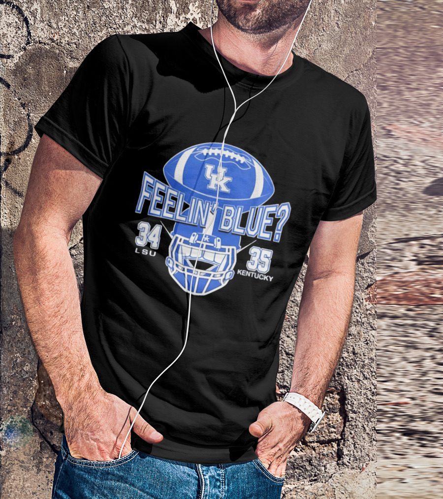 Kentucky Wildcats Football Feelin' Blue 35 34 LSU 2026 T-Shirt
