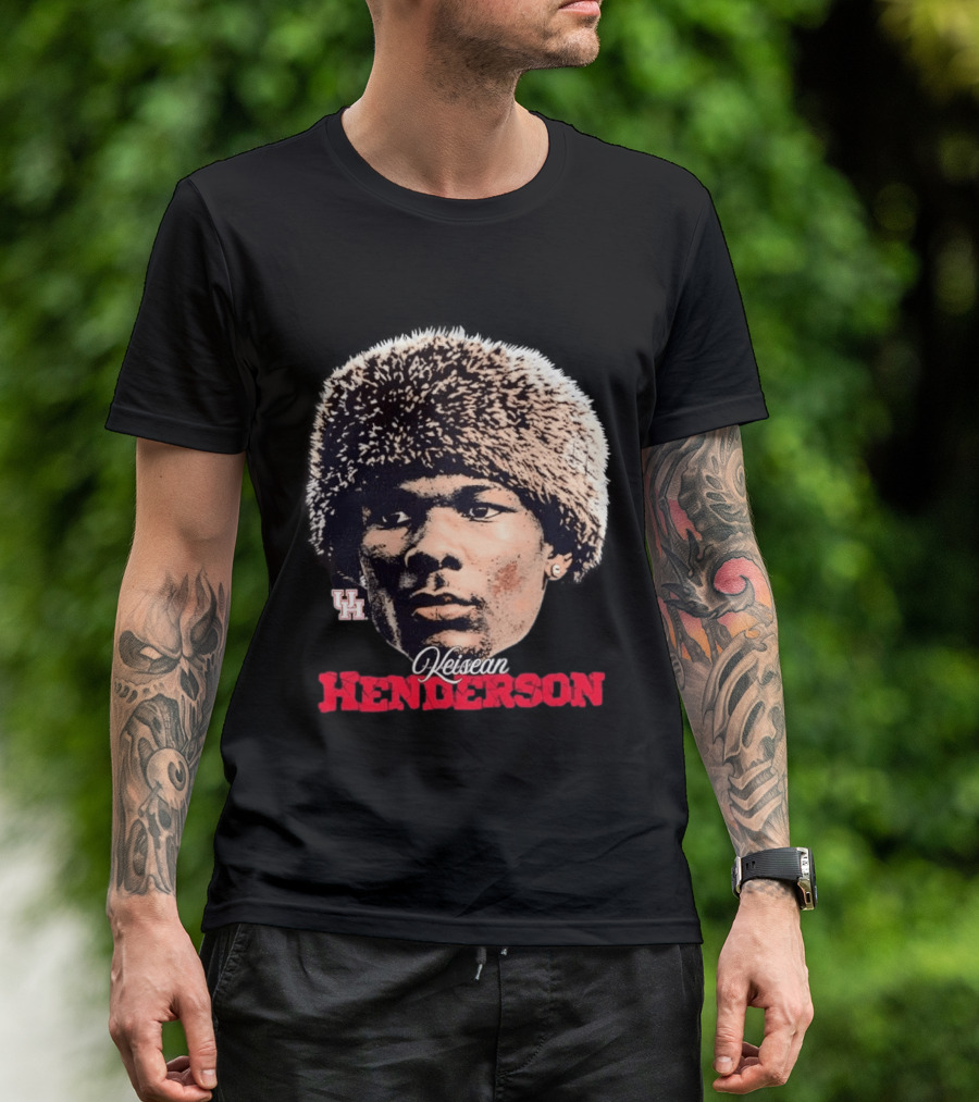 NCAA Football Houston Cougars Keisean Henderson UH Beanie T-Shirt