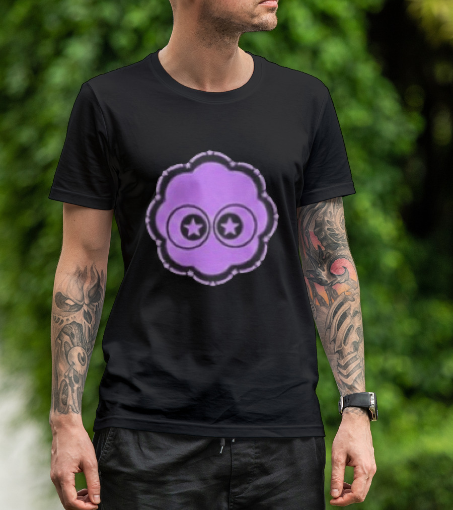 Ranboo Parti Pixel Bunny Star Eyes Purple T-Shirt