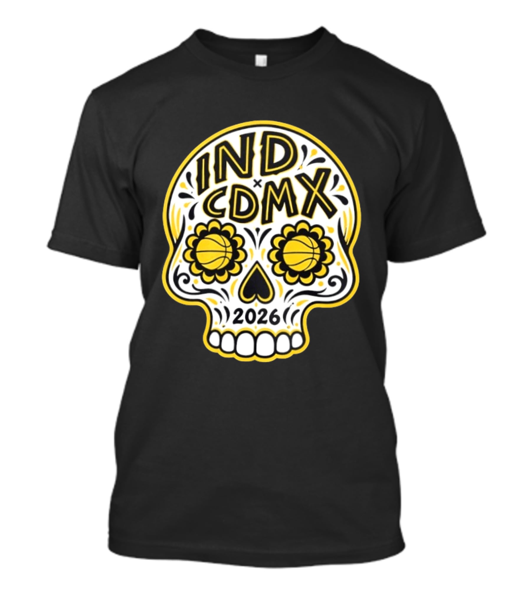 Indiana Pacers Indy CDMX 2026 Día De Muertos Mexico Skull T-Shirt