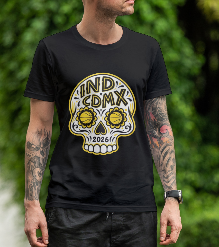 Indiana Pacers Indy CDMX 2026 Día De Muertos Mexico Skull T-Shirt