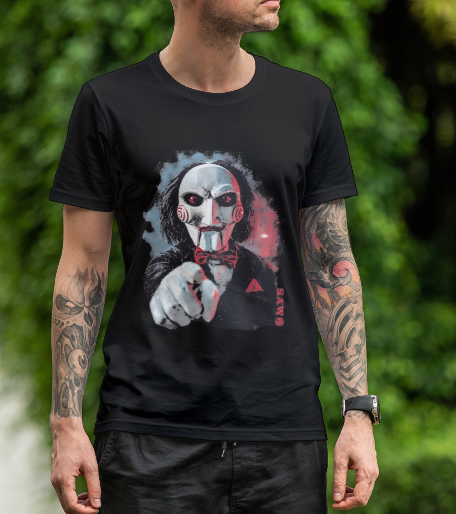 Saw Horror Film Jigsaw Puppet Halloween Costume T-Shirt