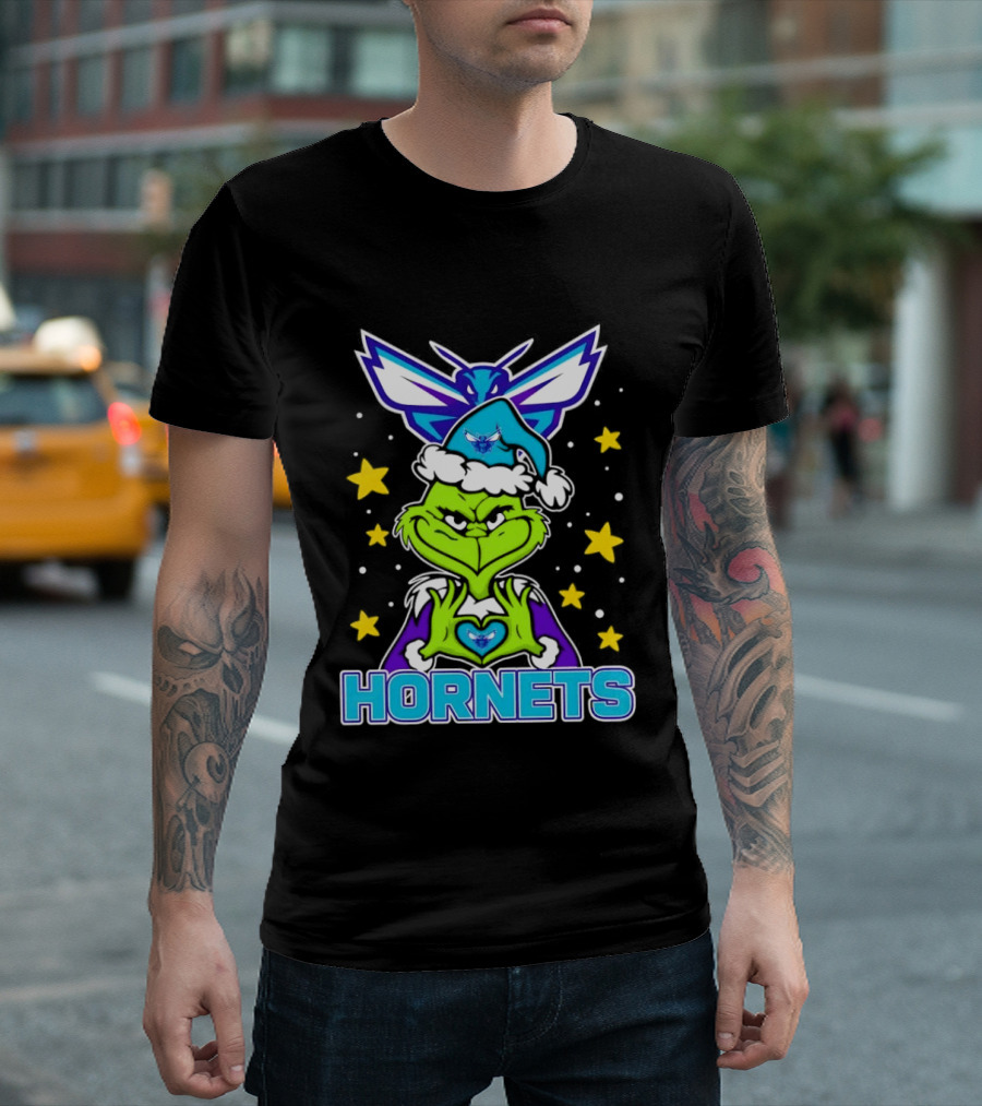 Hornets Christmas Grinch NBA Holiday Fan Gear T-Shirt