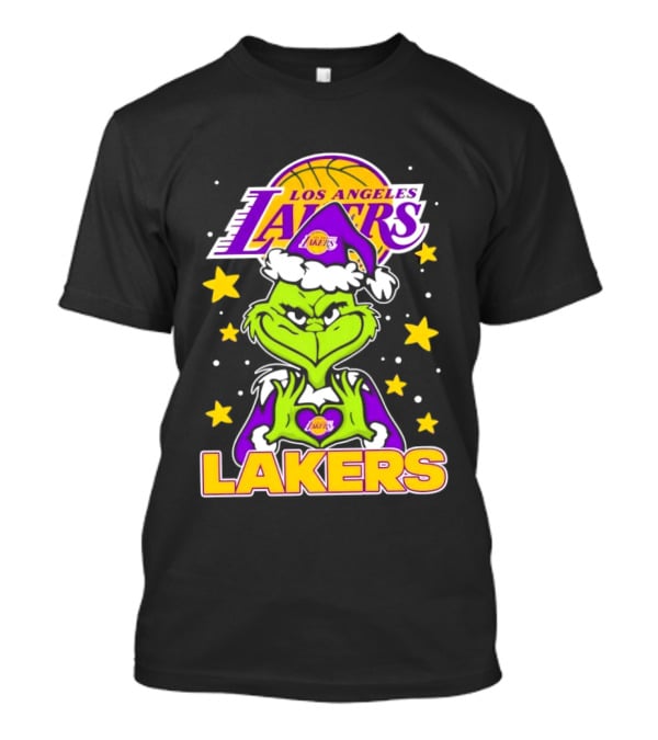 Los Angeles Lakers Christmas Grinch Festive NBA Fan Gear T-Shirt