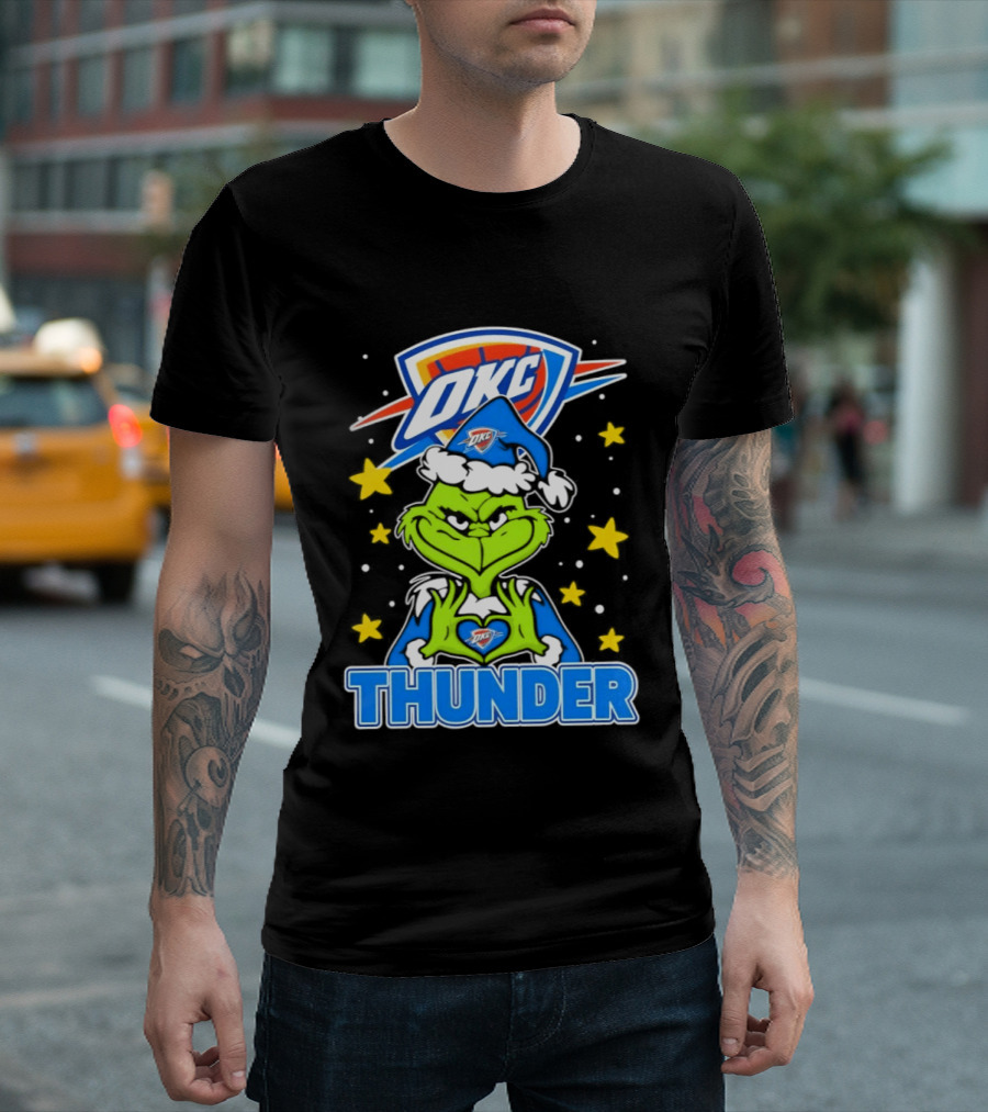 OKC Thunder NBA Christmas Grinch T-Shirt