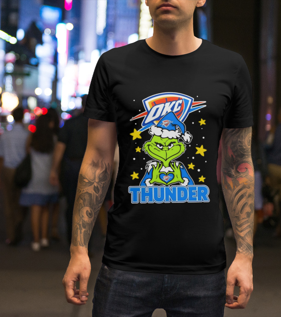 OKC Thunder NBA Christmas Grinch T-Shirt