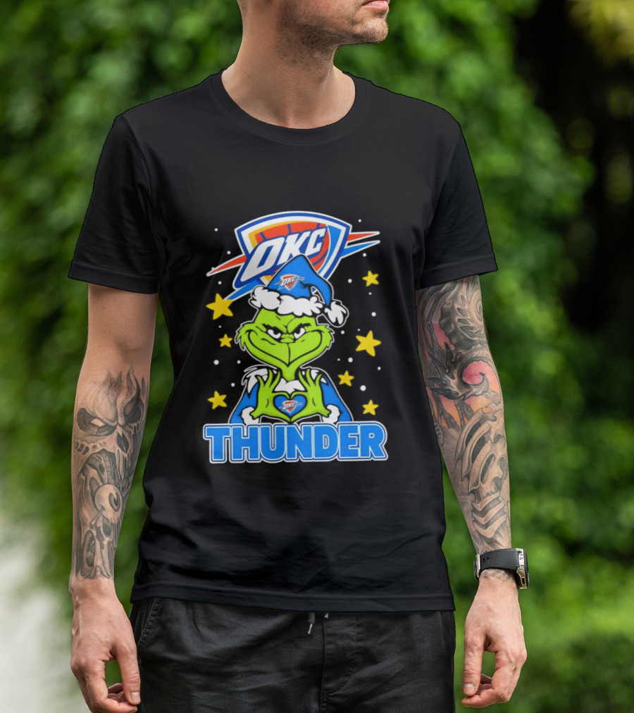 OKC Thunder NBA Christmas Grinch T-Shirt