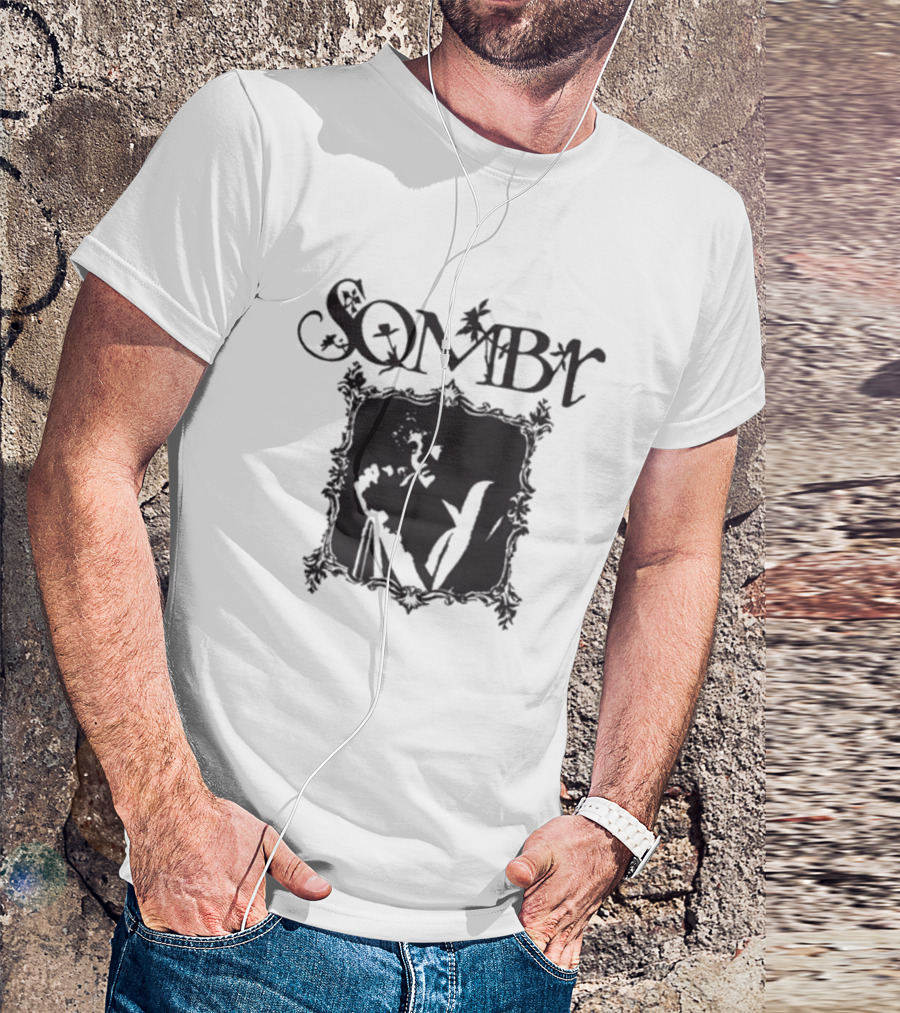 Sombr You Are The Reason Tour 2026 Orchid Purple Gothic Floral Frame Artistry T-Shirt