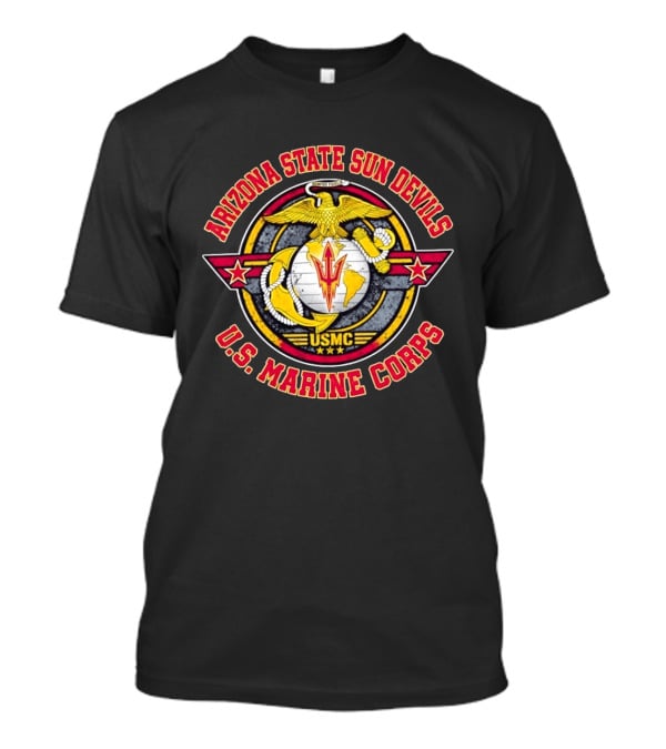 Arizona State Sun Devils U.S. Marine Corps USMC Semper Fidelis T-Shirt