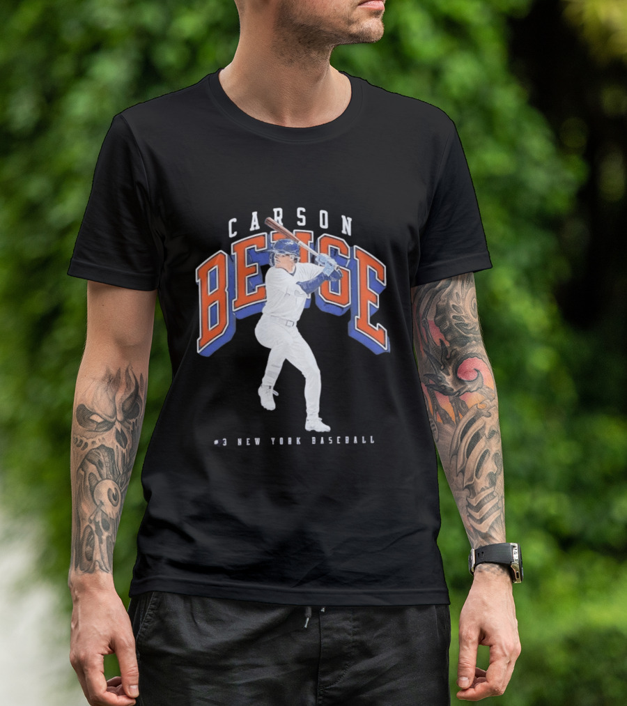 Carson Benge No 3 New York Baseball Mets T-Shirt
