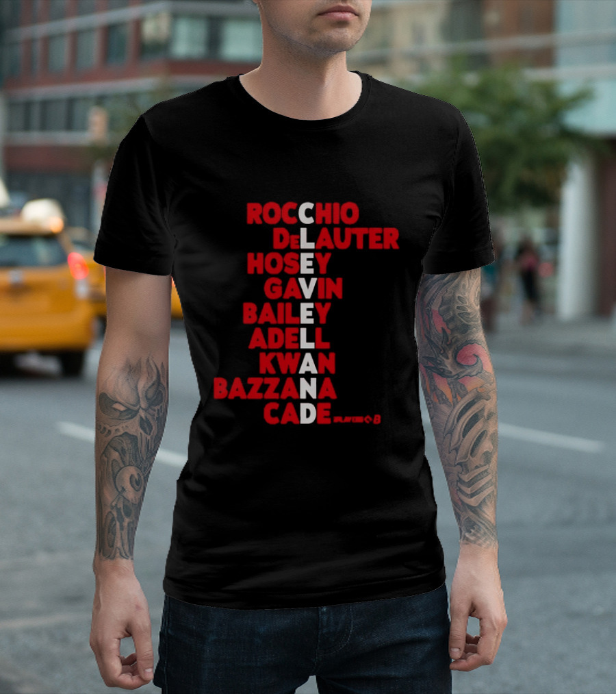 Cleveland Baseball Names Rocchio DeLauter Hosey Gavin Bailey Adell Kwan Bazzana Cade 2026 T-Shirt
