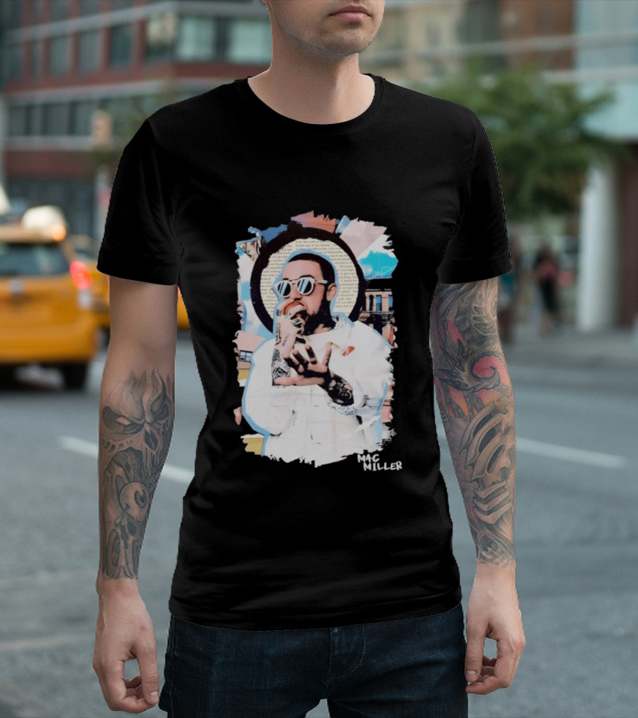 Mac Miller Collage Hip Hop Rap Music Artist Style Fan Merchandise T-Shirt