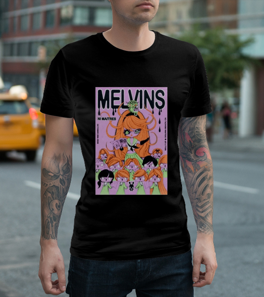 Melvins Ni Maitres October 20 2026 Belly Up Solana Beach CA T-Shirt