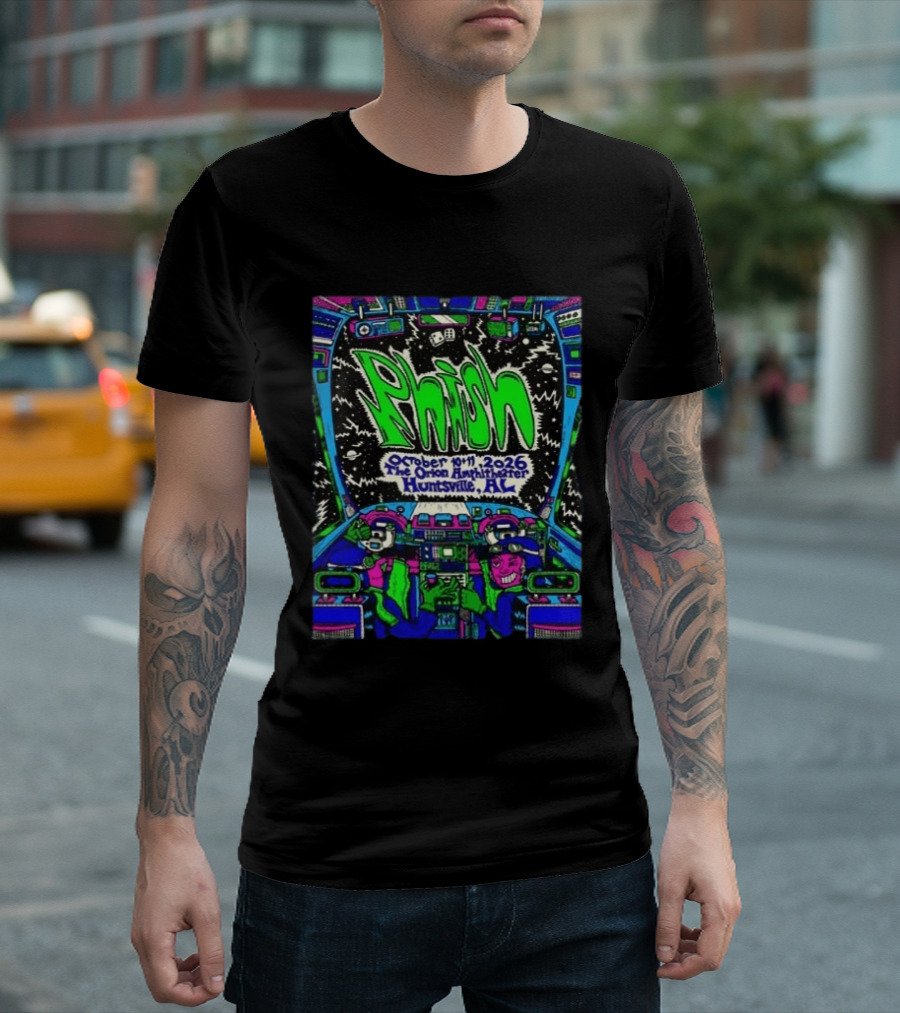 Phish October 10 11 2026 The Orion Amphitheater Huntsville AL Event Retro Space T-Shirt