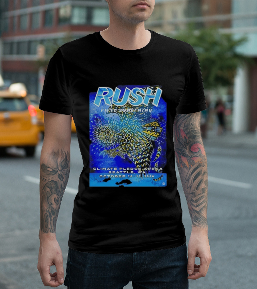 Rush Fifty Something Tour 2026 Climate Pledge Arena Seattle WA October 10 12 T-Shirt