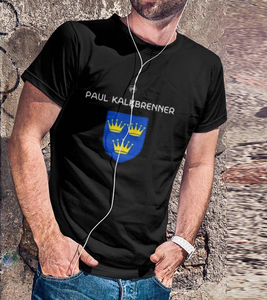 Paul Kalkbrenner Blue Crest With Three Yellow Crowns T-Shirt